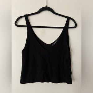 knit black crop top | forever 21 | L